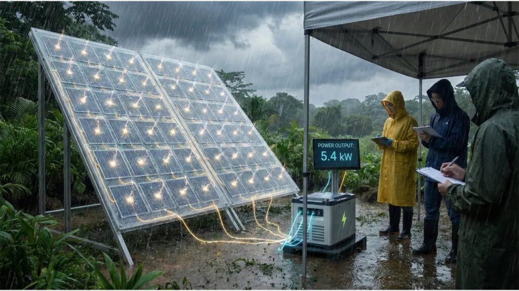A diferencia de los generadores anteriores que dependían de estructuras sólidas, este dispositivo utiliza la propia masa de agua como soporte mecánico y como electrodo inferior.