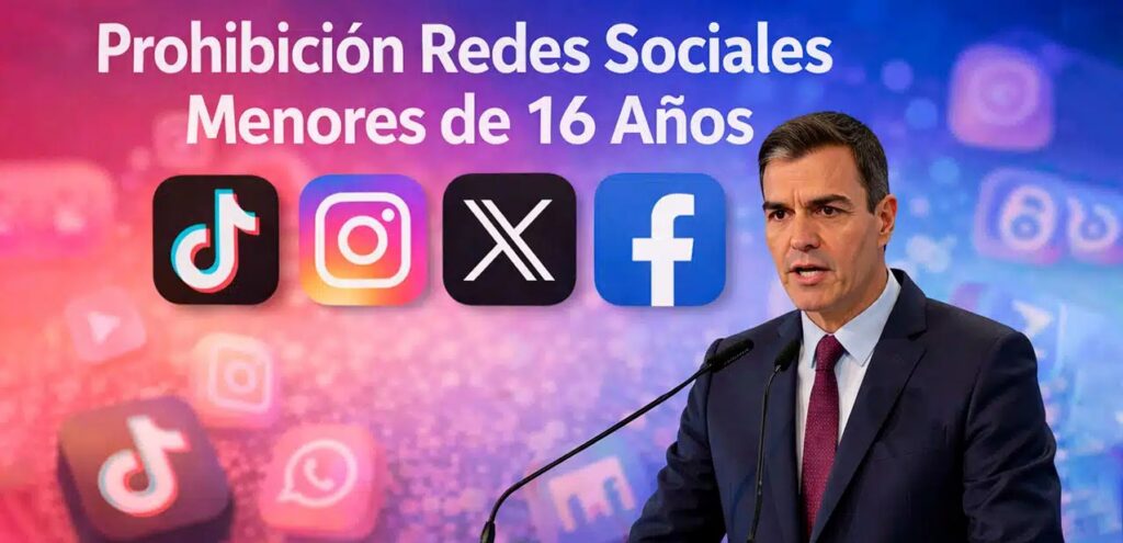 Pedro Sánchez anuncia que prohibirá el acceso a redes sociales a los menores de edad