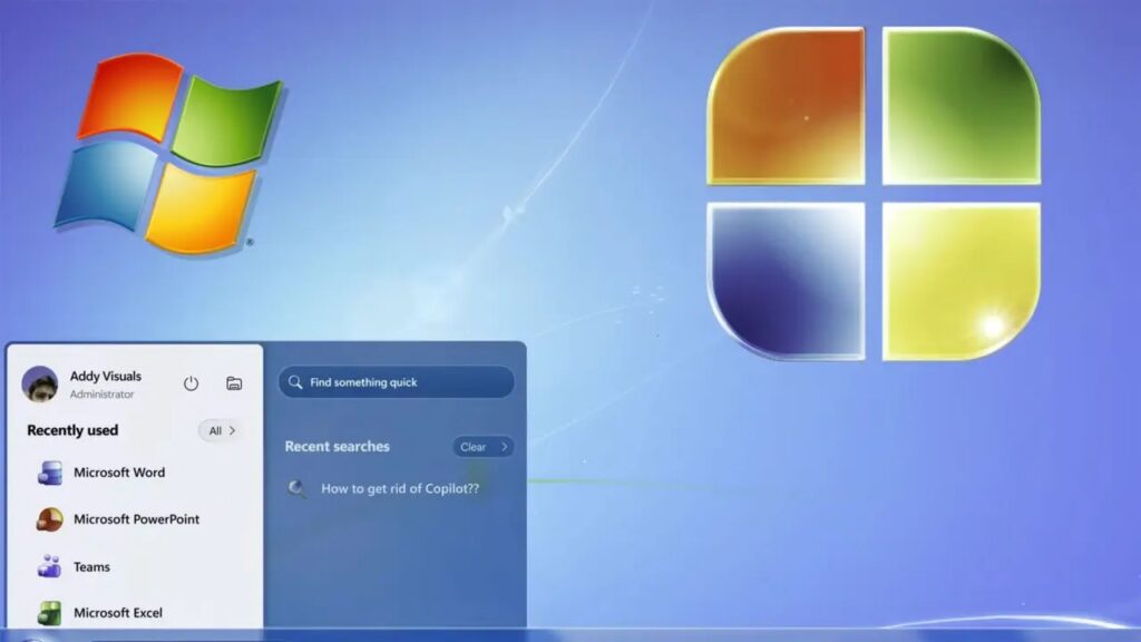 Así sería Windows 7 en 2026: un diseñador imagina el sistema con funciones modernas y el regreso de Clippy