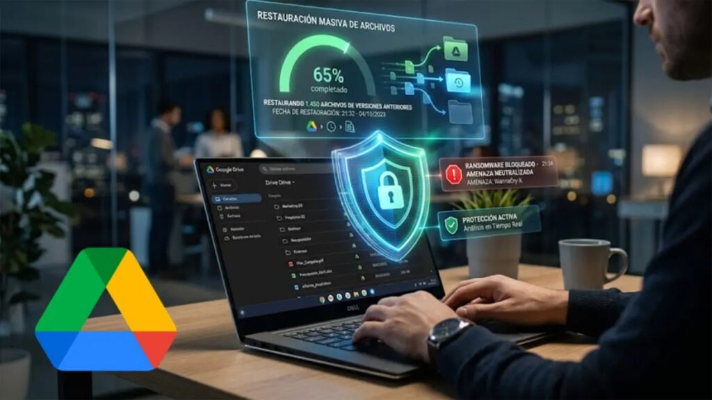 Google Drive activa protección contra ransomware y restauración masiva de archivos