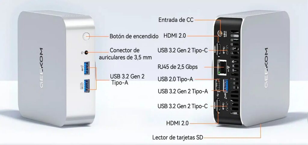 GEEKOM A5 Pro en oferta: 374 euros por un AMD Ryzen 5, 16 GB de RAM y SSD 512 GB