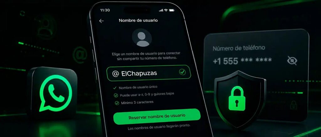 WhatsApp te permitirá usar un nombre de usuario para que no compartas tu número de teléfono