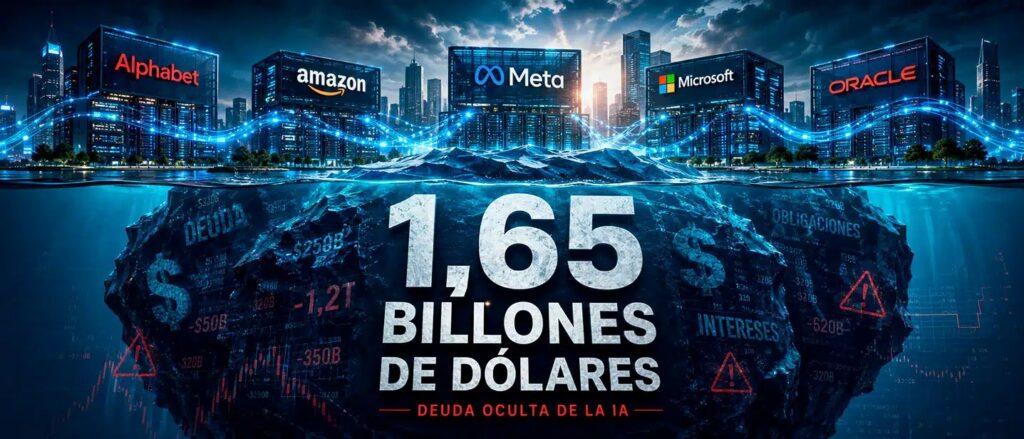 Las empresas de IA (Alphabet, Amazon, Meta, Microsoft y Oracle) tienen una deuda oculta de 1,65 billones de dólares