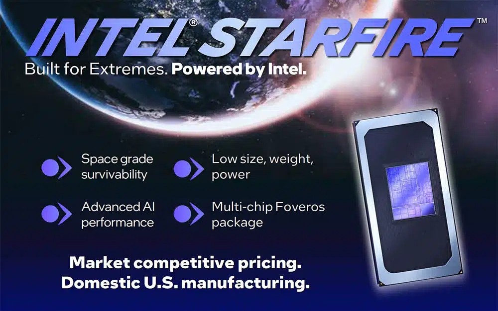 Intel anuncia sus SoC Starfire de 8 cores preparados para funcionar en el espacio exterior gracias al nodo 18A con resistencia a la radiación y temperaturas extremas