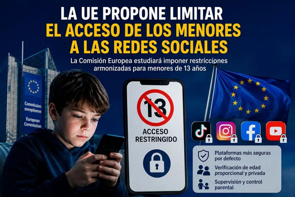 La Unión Europea entra en la partida: propondrá limitar el acceso a menores de 13 años a las redes sociales