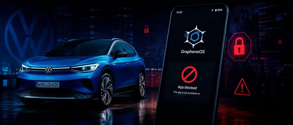 Volkswagen deja sin acceso a su App móvil a usuarios con versiones Android de alta privacidad como GrapheneOS