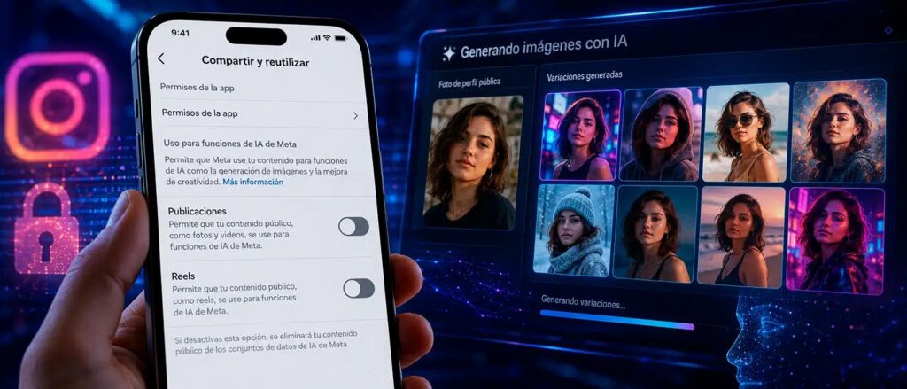 Instagram permite que cualquiera pueda usar tus fotos para modificarlas a su antojo por IA: así es como puedes impedirlo