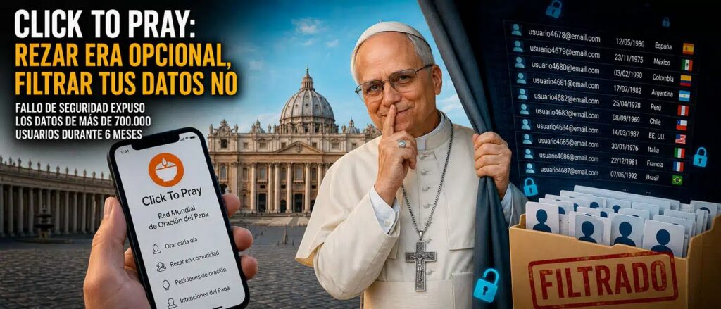 La App del Vaticano escucha tus plegarias… y también aquellos que accedieron a los datos filtrados de más de 700.000 usuarios