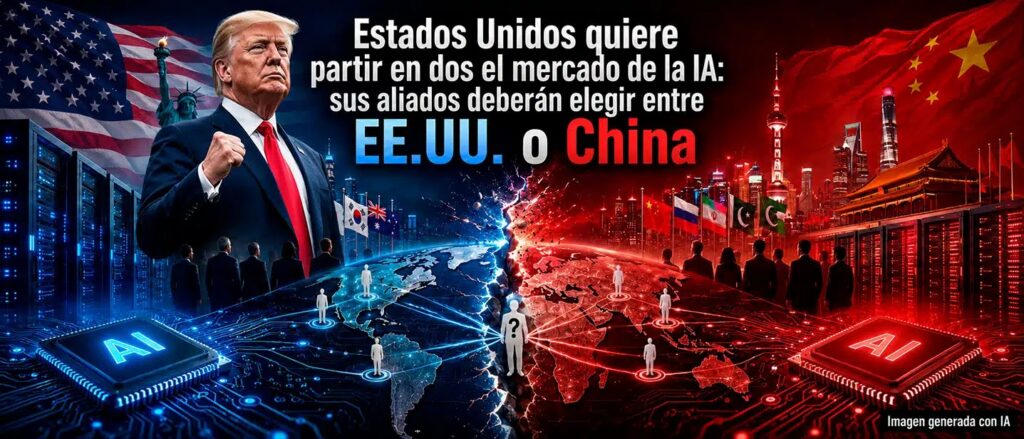 Estados Unidos quiere partir en dos el mercado de la IA: sus aliados deberán elegir entre EE.UU. o China