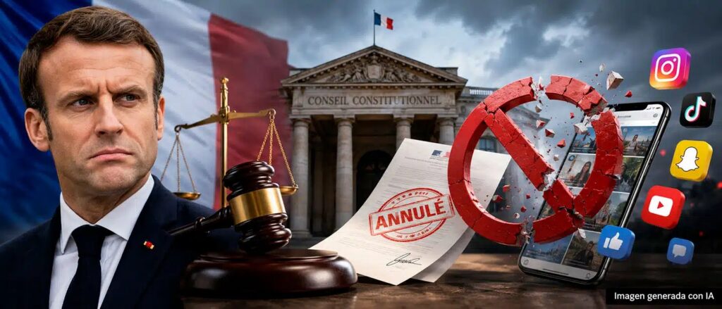 Francia frena a Macron: ahora prohibir las redes sociales a menores de 15 años vulnera sus libertades