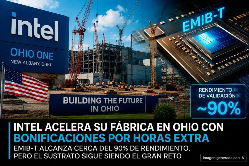 Intel comienza a pagar bonificaciones por horas extra para acelerar la construcción de su nueva fábrica en Ohio