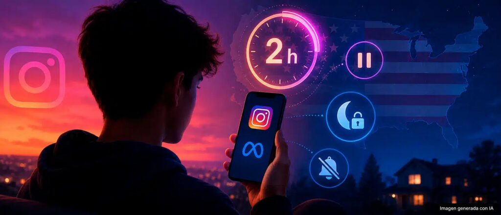 Meta limitará el uso de Instagram y Facebook a 2 horas diarias a los menores en EE.UU.
