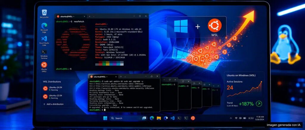 Ubuntu crece tanto dentro de Windows que pronto superará a sus instalaciones nativas