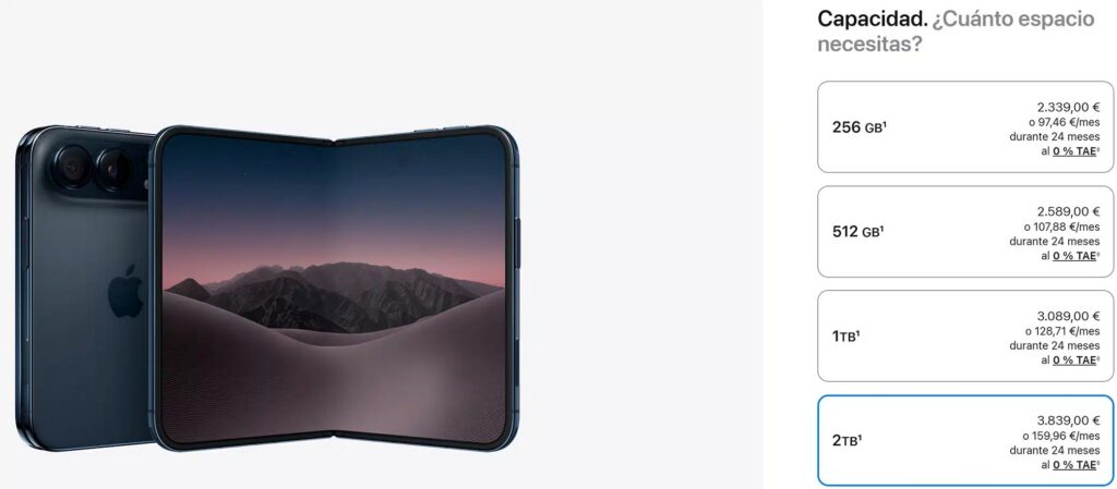 iPhone Duo: el primer smartphone plegable de Apple llegará en octubre desde 2.399 euros