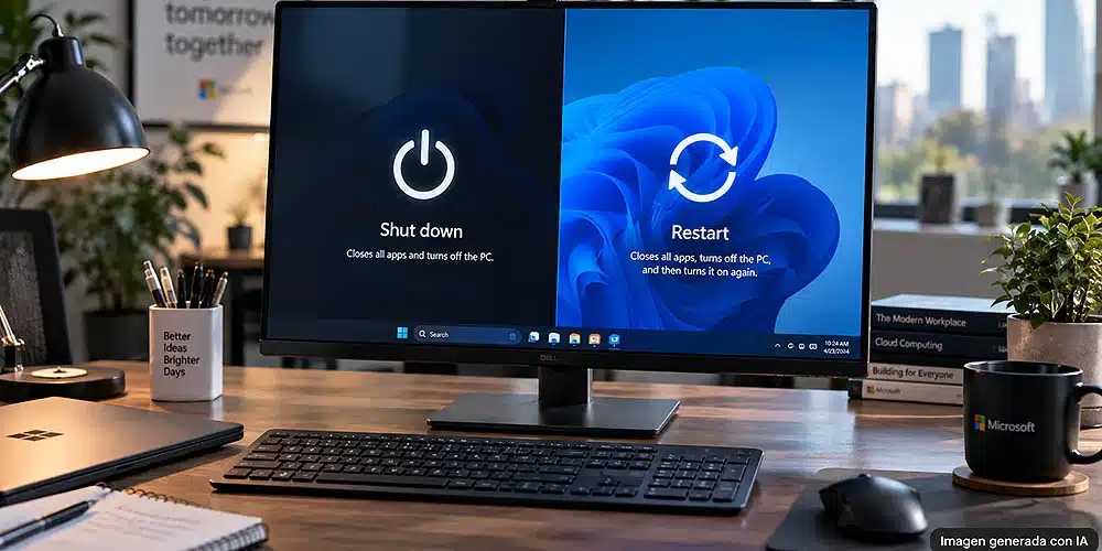 Windows 11 lleva años “engañándonos” al apagar el PC: Reiniciar puede «cerrar» más completamente el sistema