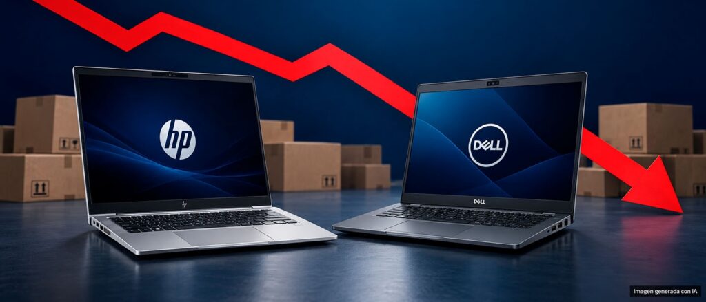 El mercado del PC se hunde: los envíos caen un 20,1%; HP y Dell pierden un tercio del negocio