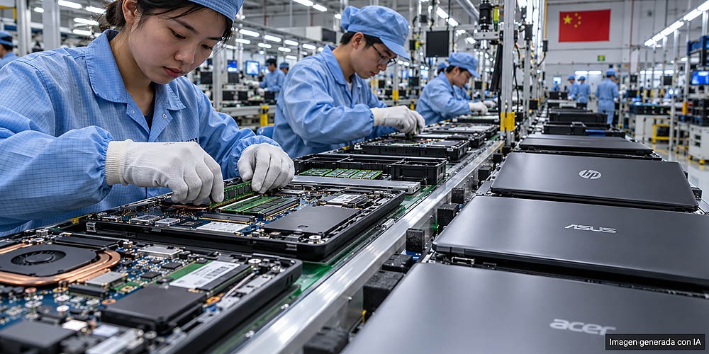 HP, ASUS y Acer llevan parte de su producción de PC de vuelta a China para combatir los costes disparados por la IA