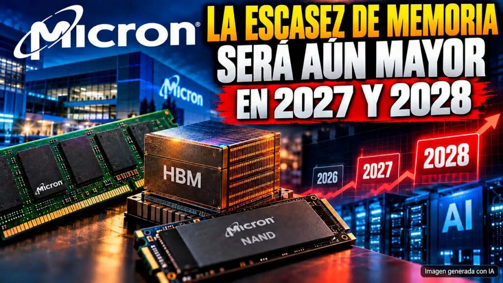 Micron avisa: la escasez de memoria RAM será aún peor en 2027 y 2028