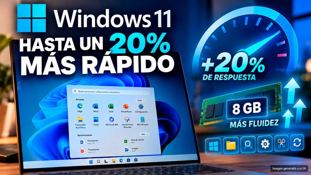 Windows 11 ahora es hasta un 20% más rápido y se ha puesto a dieta para lidiar con los nuevos PC con 8 GB de RAM